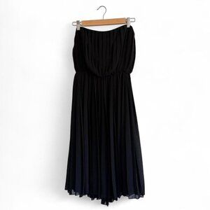 Halston Heritage Black Strapless Dress